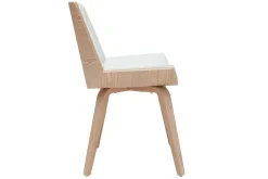 Miliboo Chaise Design|Chaise En Bois-Chaise design blanc et bois clair MELKIOR