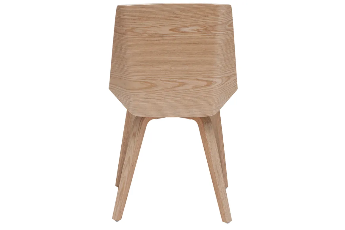 Miliboo Chaise Design|Chaise En Bois-Chaise design blanc et bois clair MELKIOR