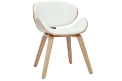 Miliboo Chaise Design|Chaise En Bois-Chaise design blanc et bois clair WALNUT