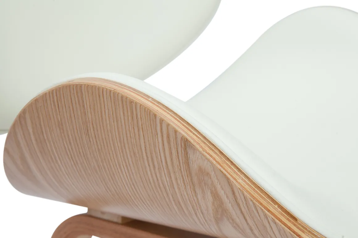 Miliboo Chaise Design|Chaise En Bois-Chaise design blanc et bois clair WALNUT