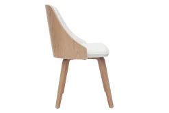 Miliboo Fauteuil Design|Voir Tous Les Fauteuils-Chaise design blanc et bois clair FLUFFY