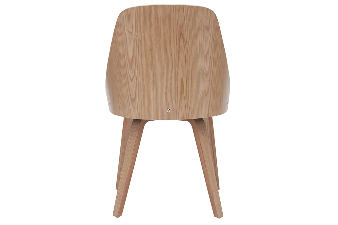 Miliboo Fauteuil Design|Voir Tous Les Fauteuils-Chaise design blanc et bois clair FLUFFY