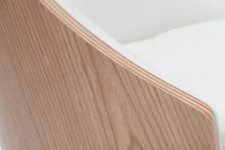 Miliboo Fauteuil Design|Voir Tous Les Fauteuils-Chaise design blanc et bois clair FLUFFY