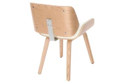 Miliboo Fauteuil Design|Voir Tous Les Fauteuils-Chaise design blanc et bois clair RUBBENS