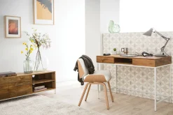 Miliboo Fauteuil Design|Voir Tous Les Fauteuils-Chaise design blanc et bois clair RUBBENS