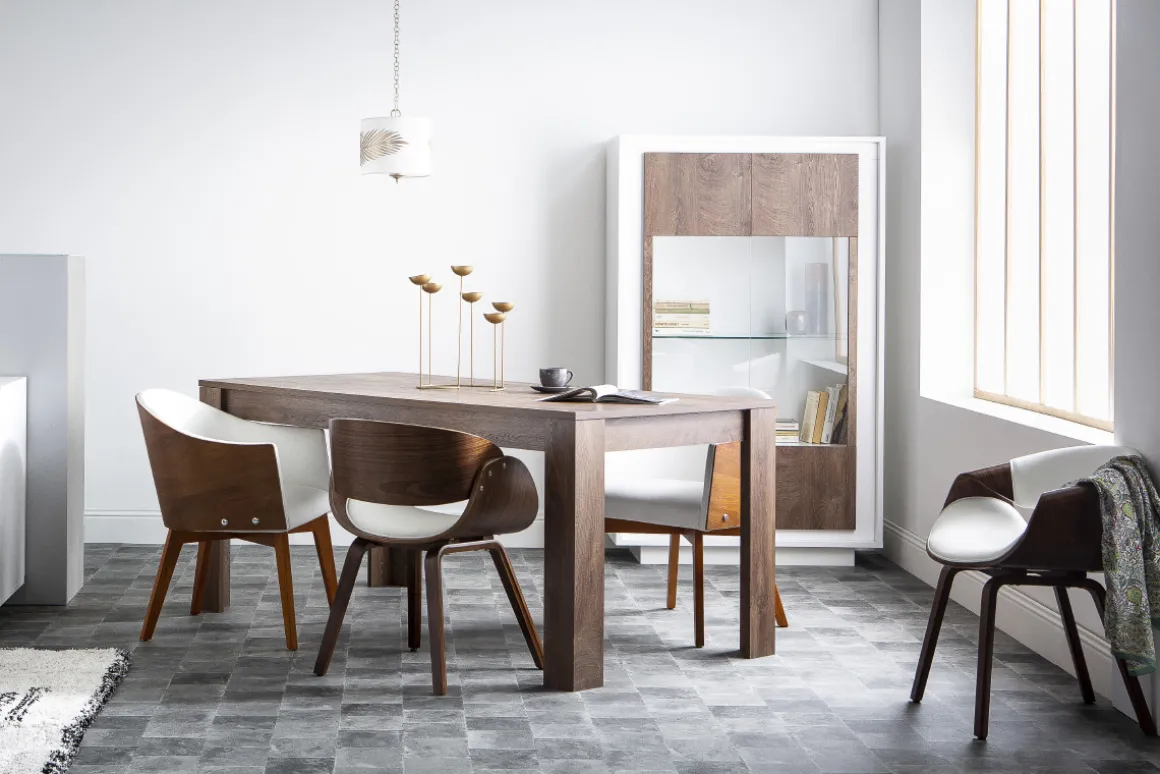 Miliboo Fauteuil Design|Voir Tous Les Fauteuils-Chaise design blanc et bois clair ARAMIS