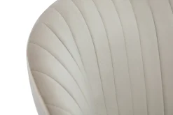 Miliboo Chaise Design-Chaise design en tissu velours gaufré taupe et métal noir REQUIEM