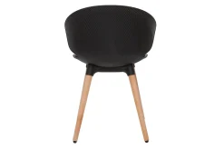 Miliboo Chaise Design-Chaise design noir et bois clair massif WING