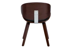 Miliboo Chaise Design-Chaise design noir et bois foncé noyer WALNUT