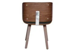 Miliboo Fauteuil Design|Voir Tous Les Fauteuils-Chaise design noir et bois foncé RUBBENS