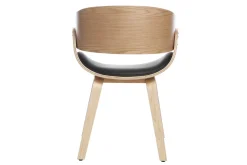 Miliboo Fauteuil Design|Voir Tous Les Fauteuils-Chaise design noir et bois clair BENT