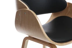 Miliboo Fauteuil Design|Voir Tous Les Fauteuils-Chaise design noir et bois clair BENT