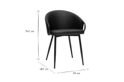 Miliboo Chaise Design-Chaise design noire PRECIO