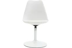 Miliboo Chaise Design-Chaise design pivotant blanc mat STEEVY V2