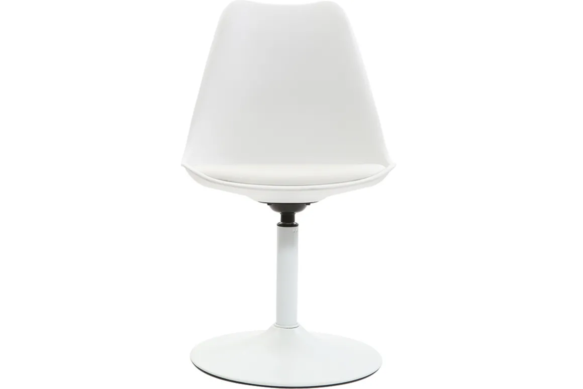 Miliboo Chaise Design-Chaise design pivotant blanc mat STEEVY V2