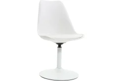 Miliboo Chaise Design-Chaise design pivotant blanc mat STEEVY V2