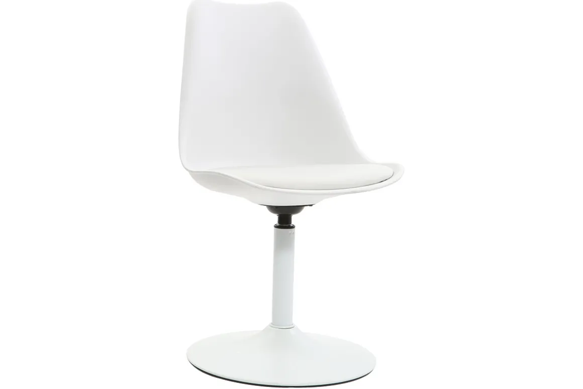 Miliboo Chaise Design-Chaise design pivotant blanc mat STEEVY V2