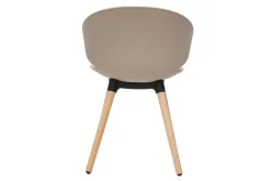 Miliboo Chaise Design-Chaise design taupe et bois clair WING