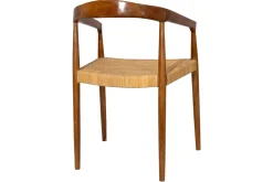 Miliboo Chaise Design-Chaise ethnique en bois teck massif et cannage rotin NEGARA