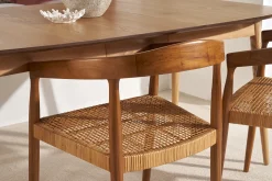 Miliboo Chaise Design-Chaise ethnique en bois teck massif et cannage rotin NEGARA