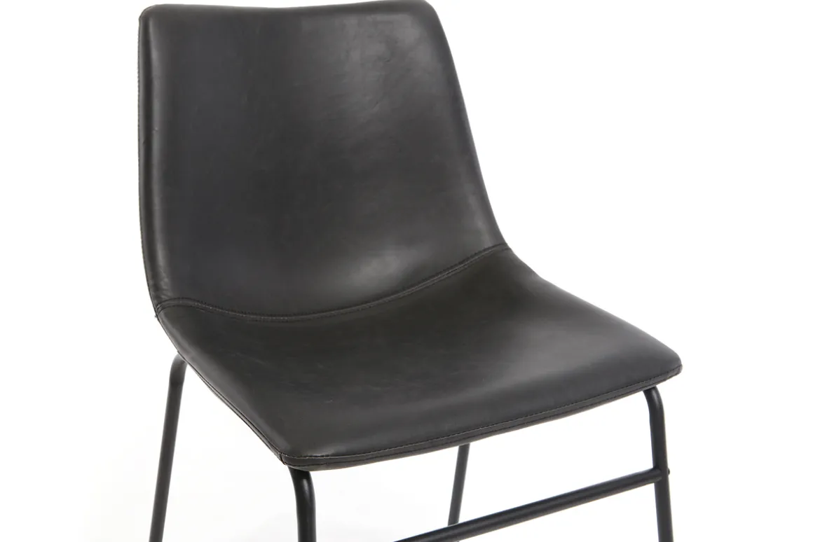 Miliboo Chaise Design-Chaise industrielle noire NEW ROCK