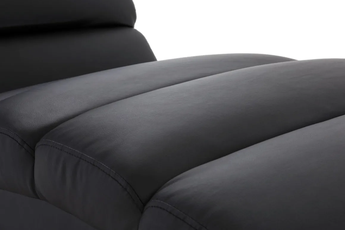 Miliboo Fauteuil Relax|Voir Tous Les Fauteuils-Chaise longue / fauteuil design noir et acier chromé TAYLOR