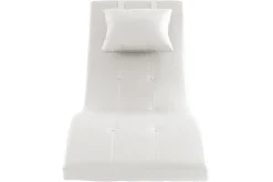 Miliboo Fauteuil Relax|Voir Tous Les Fauteuils-Chaise longue design blanc et acier chromé BARTY