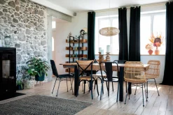 Miliboo Chaise Design|Chaise En Bois-Chaises bistrot bois clair massif et métal noir (lot de 2) JAKE