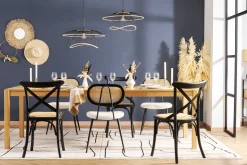 Miliboo Chaise Design|Chaise En Bois-Chaises bistrot en bois noir et cannage en rotin (lot de 2) MARCEL