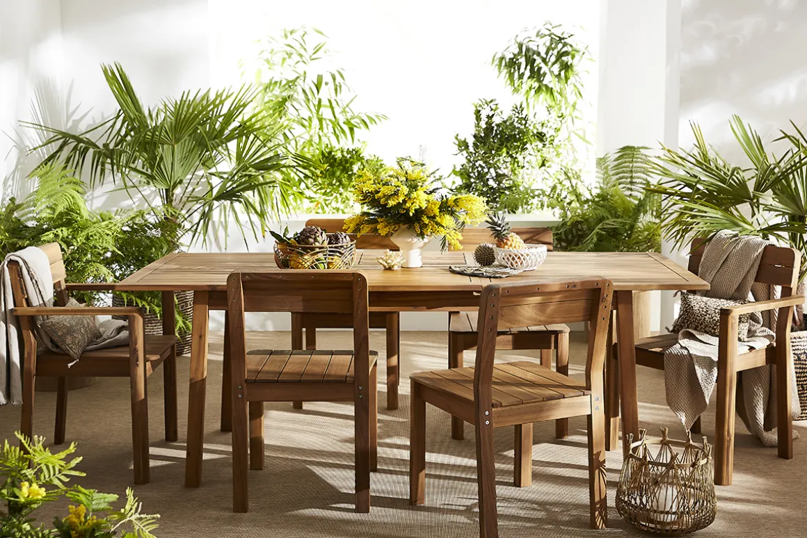 Miliboo Chaise De Jardin-Chaises de jardin en bois massif (lot de 2) AKIS