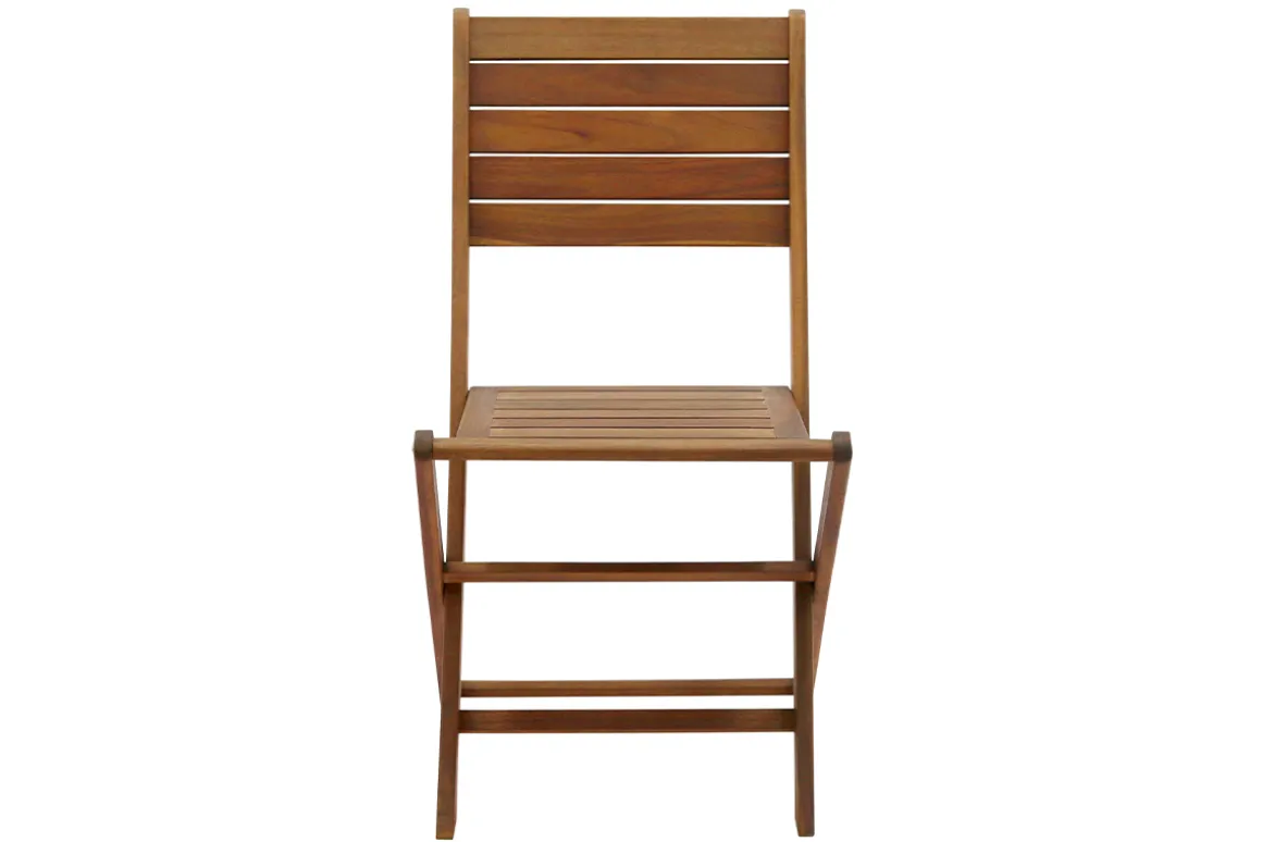 Miliboo Chaise De Jardin-Chaises de jardin pliantes en bois massif (lot de 2) CANOPEE