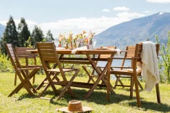 Miliboo Chaise De Jardin-Chaises de jardin pliantes en bois massif (lot de 2) CANOPEE