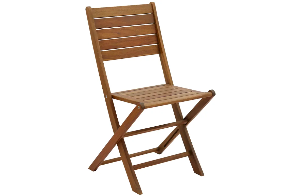 Miliboo Chaise De Jardin-Chaises de jardin pliantes en bois massif (lot de 2) CANOPEE