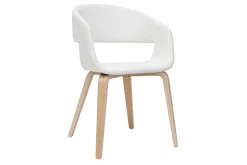 Miliboo Chaise Design-Chaises design blanc et bois clair (lot de 2) SLAM