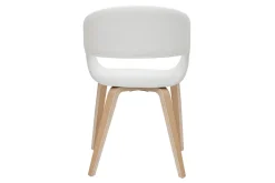 Miliboo Chaise Design-Chaises design blanc et bois clair (lot de 2) SLAM