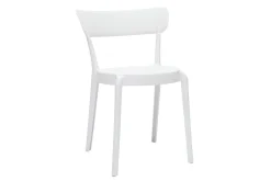 Miliboo Chaise De Jardin-Chaises design blanches empilables intérieur - extérieur (lot de 2) RIOS