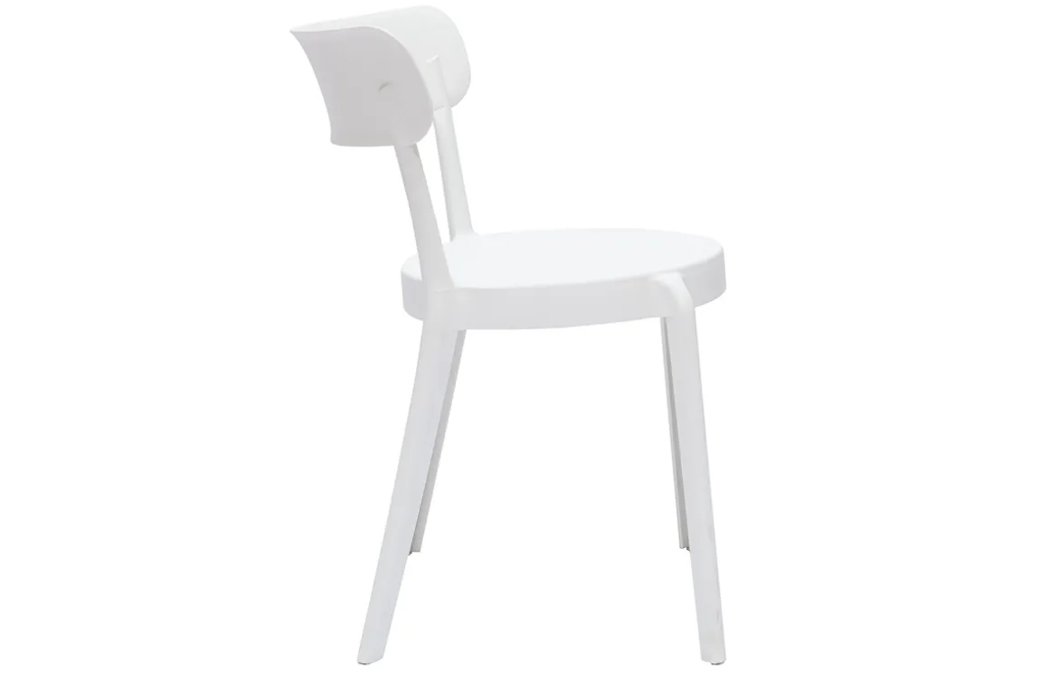 Miliboo Chaise De Jardin-Chaises design blanches empilables intérieur - extérieur (lot de 2) RIOS