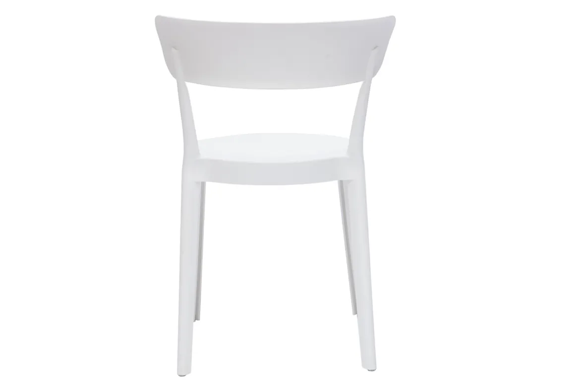 Miliboo Chaise De Jardin-Chaises design blanches empilables intérieur - extérieur (lot de 2) RIOS