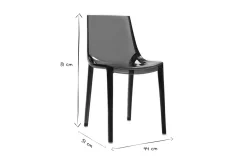 Miliboo Chaise Design|Chaise De Jardin-Chaises design empilables bleu pétrole transparent intérieur - extérieur (lot de 2) YZEL