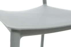 Miliboo Chaise Design|Chaise De Jardin-Chaises design empilables gris clair intérieur - extérieur (lot de 2) ANNA