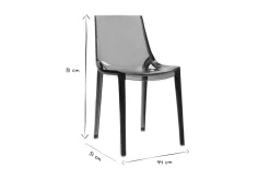 Miliboo Chaise Design|Chaise De Jardin-Chaises design empilables gris transparent intérieur - extérieur (lot de 2) YZEL