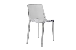 Miliboo Chaise Design|Chaise De Jardin-Chaises design empilables transparentes intérieur - extérieur (lot de 2) YZEL