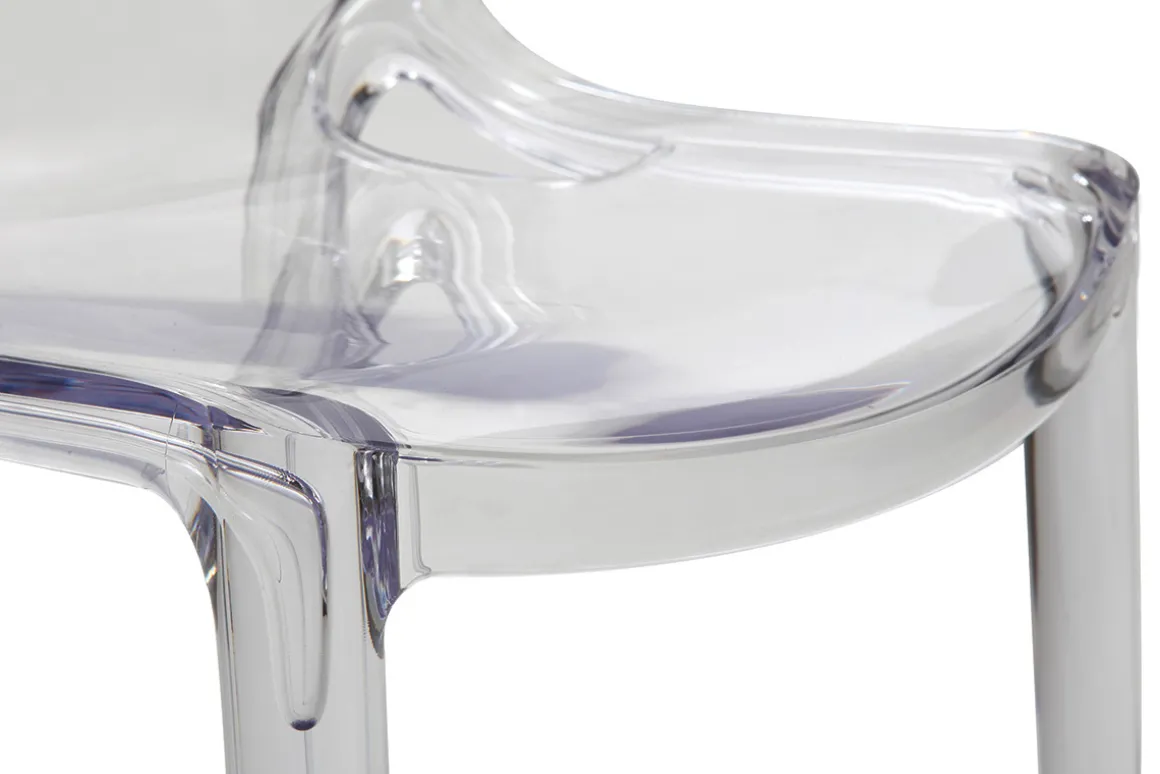 Miliboo Chaise Design|Chaise De Jardin-Chaises design empilables transparentes intérieur - extérieur (lot de 2) YZEL