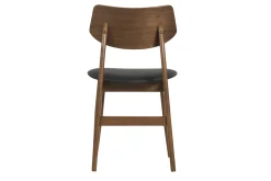 Miliboo Chaise Design-Chaises design en bois foncé et noir (lot de 2) ELION