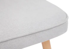 Miliboo Chaise Design-Chaises design en tissu effet velours gris et bois clair (lot de 2) FANETTE