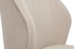 Miliboo Chaise Design-Chaises design en tissu effet velours beige et métal noir (lot de 2) FANETTE