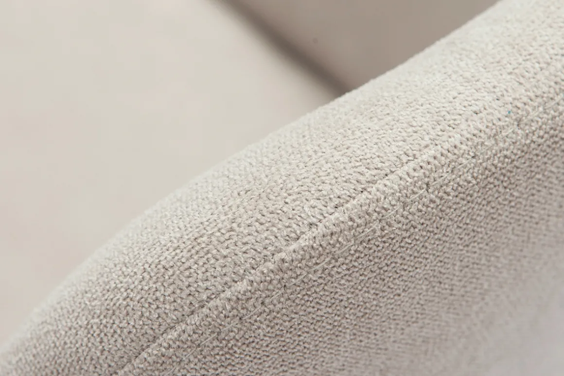 Miliboo Chaise Design-Chaises design en tissu effet velours beige naturel et métal noir (lot de 2) CULT