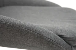 Miliboo Chaise Design-Chaises design en tissu gris et métal noir (lot de 2) HOLO