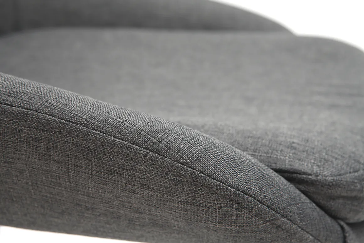 Miliboo Chaise Design-Chaises design en tissu gris et métal noir (lot de 2) HOLO