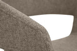 Miliboo Chaise Design-Chaises design en tissu taupe et bois clair (lot de 2) SLAM